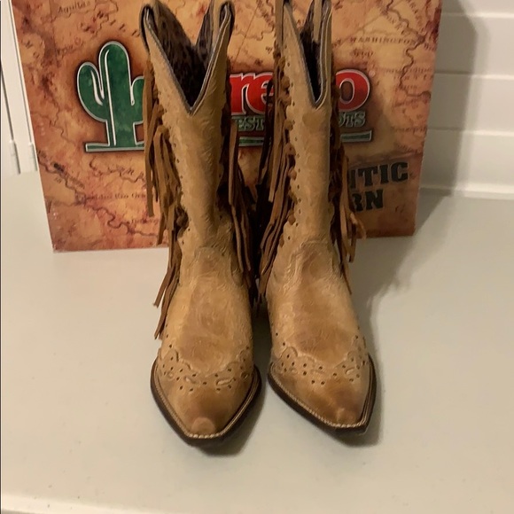 Laredo Western Cowgirl Boots 8M NWOT with Fringe - Picture 4 of 16